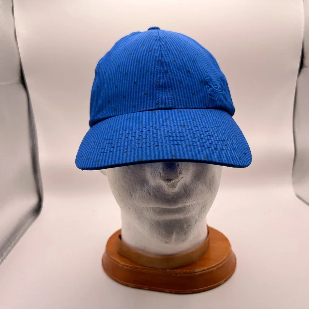 Under Armour Womens Blue Polka Dot Striped Adjustable Golf Baseball Hat OSFA